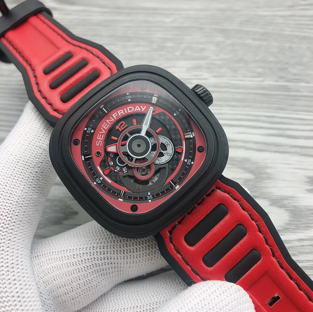 【Authentic Tmall】💰1640! Seven Friday-Seven Friday men's watch P6B/03. P6B/06 shipped! The design is inspired by racing cars. It is very handsome. The strap is specially made. It is different from the ones made by external manufacturers. Most of them on the market do not have the thickness of genuine products and the colors are not right. Supports Apple, Android, NFC, and super luminous display.